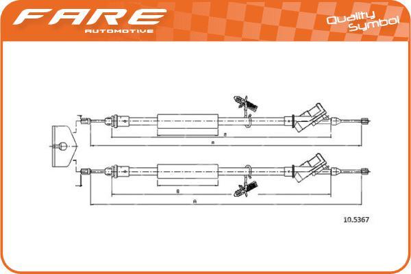 FARE-CO 18247 - Tirette à câble, frein de stationnement cwaw.fr