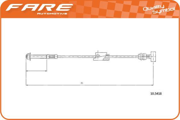 FARE-CO 18255 - Tirette à câble, frein de stationnement cwaw.fr