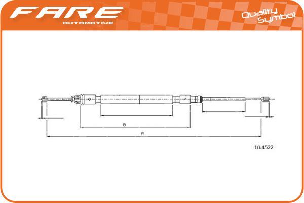 FARE-CO 17853 - Tirette à câble, frein de stationnement cwaw.fr