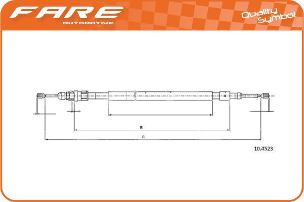 FARE-CO 17852 - Tirette à câble, frein de stationnement cwaw.fr