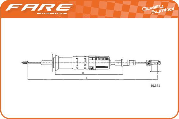 FARE-CO 24908 - Tirette à câble, commande d'embrayage cwaw.fr