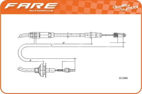 FARE-CO 24914 - Tirette à câble, commande d'embrayage cwaw.fr