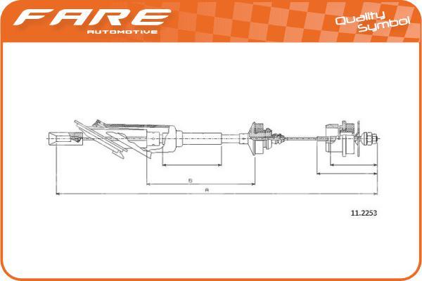 FARE-CO 24445 - Tirette à câble, commande d'embrayage cwaw.fr