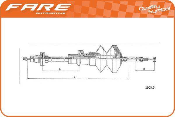 FARE-CO 25554 - Câble d'accélération cwaw.fr