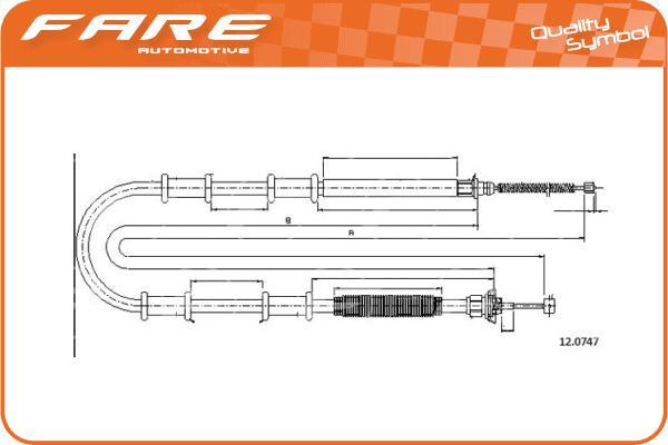 FARERCH 18133 - Tirette à câble, frein de stationnement cwaw.fr