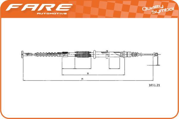 FARERCH 17681 - Tirette à câble, frein de stationnement cwaw.fr