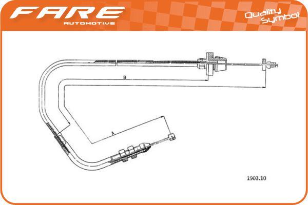 FARERCH 25635 - Câble d'accélération cwaw.fr