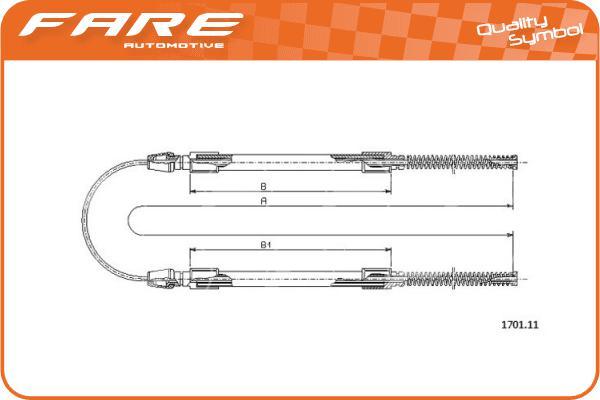 FARE SA 18058 - Tirette à câble, frein de stationnement cwaw.fr