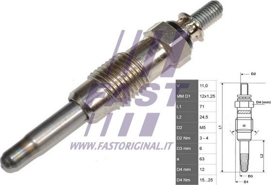 Fast FT82710 - Bougie de préchauffage cwaw.fr