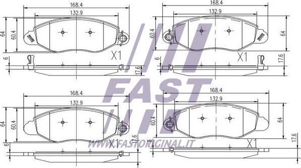 Fast FT29547 - Kit de plaquettes de frein, frein à disque cwaw.fr