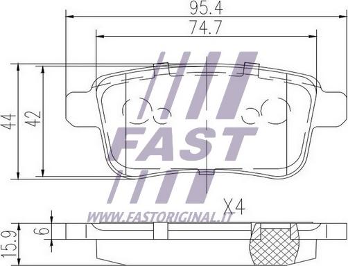 Fast FT29528 - Kit de plaquettes de frein, frein à disque cwaw.fr