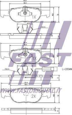 Fast FT29004 - Kit de plaquettes de frein, frein à disque cwaw.fr