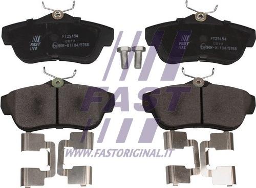 Fast FT29154 - Kit de plaquettes de frein, frein à disque cwaw.fr