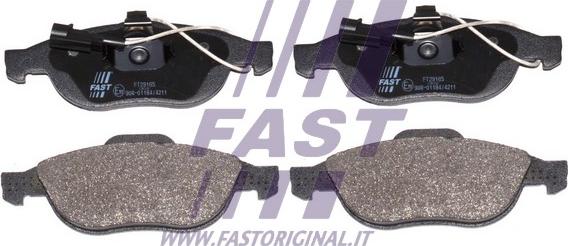 Fast FT29165 - Kit de plaquettes de frein, frein à disque cwaw.fr