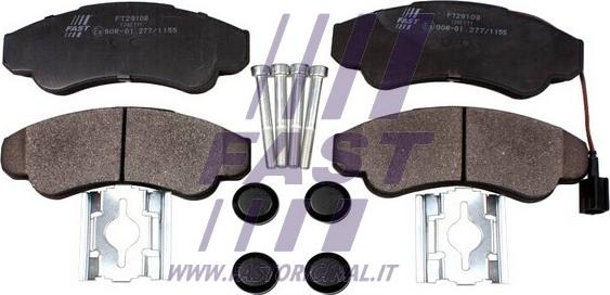 Fast FT29108 - Kit de plaquettes de frein, frein à disque cwaw.fr