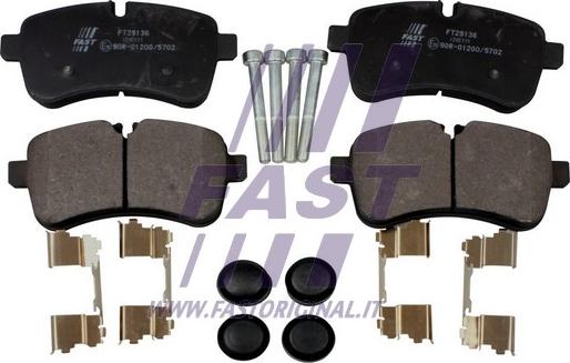 Fast FT29136 - Kit de plaquettes de frein, frein à disque cwaw.fr