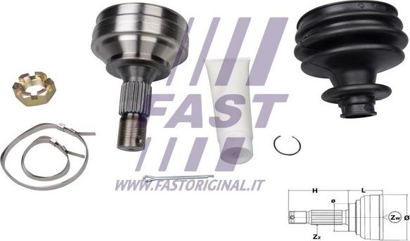 Fast FT25089K - Jeu de joints, arbre de transmission cwaw.fr