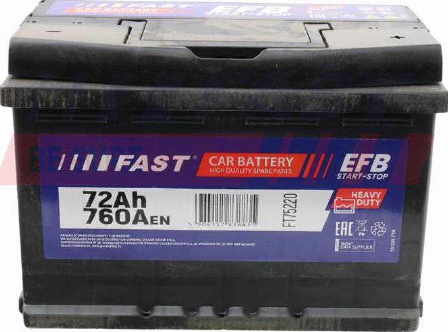 Fast FT75220 - Batterie de démarrage cwaw.fr