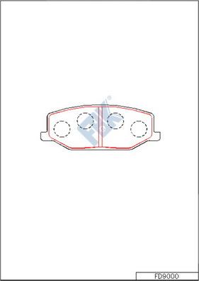 FBK FD9000 - Kit de plaquettes de frein, frein à disque cwaw.fr