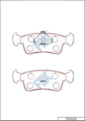 FBK FD9008 - Kit de plaquettes de frein, frein à disque cwaw.fr