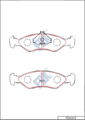 FBK FD9003 - Kit de plaquettes de frein, frein à disque cwaw.fr