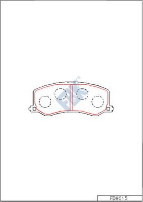 FBK FD9015 - Kit de plaquettes de frein, frein à disque cwaw.fr