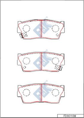 FBK FD9010M - Kit de plaquettes de frein, frein à disque cwaw.fr