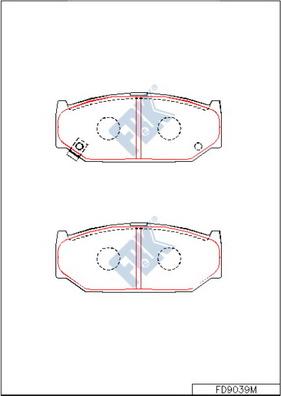 FBK FD9039M - Kit de plaquettes de frein, frein à disque cwaw.fr