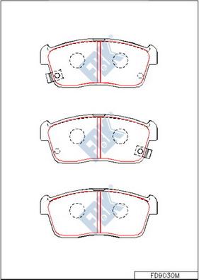 FBK FD9030M - Kit de plaquettes de frein, frein à disque cwaw.fr