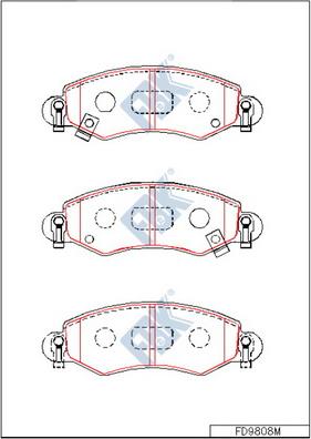 FBK FD9808M - Kit de plaquettes de frein, frein à disque cwaw.fr