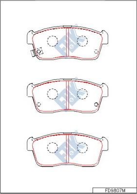 FBK FD9807M - Kit de plaquettes de frein, frein à disque cwaw.fr