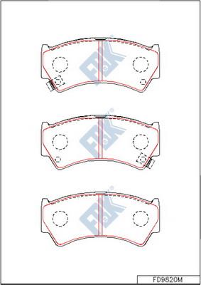 FBK FD9820M - Kit de plaquettes de frein, frein à disque cwaw.fr