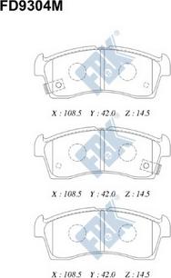 FBK FD9304M - Kit de plaquettes de frein, frein à disque cwaw.fr