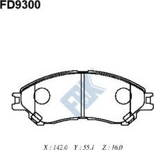 FBK FD9300 - Kit de plaquettes de frein, frein à disque cwaw.fr