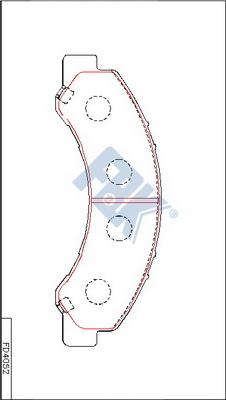 FBK FD4052 - Kit de plaquettes de frein, frein à disque cwaw.fr