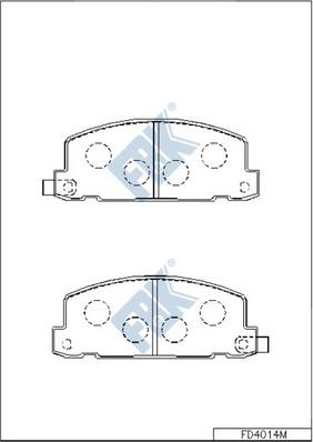 FBK FD4014M - Kit de plaquettes de frein, frein à disque cwaw.fr