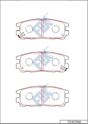 FBK FD4034M - Kit de plaquettes de frein, frein à disque cwaw.fr