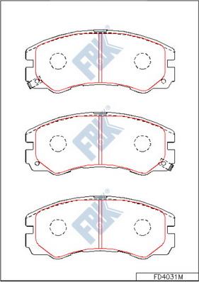 FBK FD4031M - Kit de plaquettes de frein, frein à disque cwaw.fr