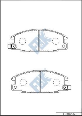 FBK FD4029M - Kit de plaquettes de frein, frein à disque cwaw.fr