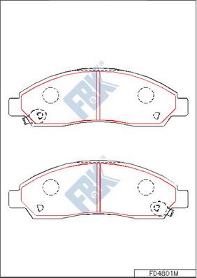 FBK FD4801M - Kit de plaquettes de frein, frein à disque cwaw.fr