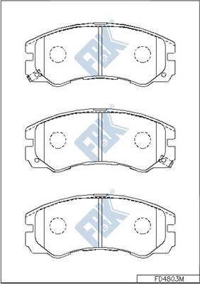 FBK FD4803M - Kit de plaquettes de frein, frein à disque cwaw.fr