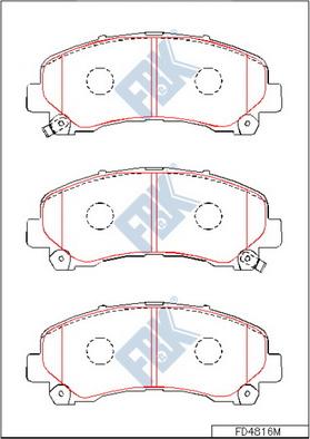 FBK FD4816M - Kit de plaquettes de frein, frein à disque cwaw.fr