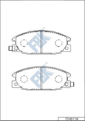 FBK FD4811M - Kit de plaquettes de frein, frein à disque cwaw.fr