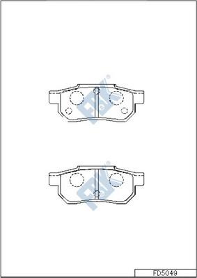 FBK FD5049 - Kit de plaquettes de frein, frein à disque cwaw.fr