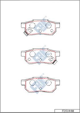 FBK FD5044M - Kit de plaquettes de frein, frein à disque cwaw.fr