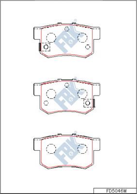 FBK FD5046M - Kit de plaquettes de frein, frein à disque cwaw.fr