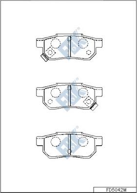 FBK FD5042M - Kit de plaquettes de frein, frein à disque cwaw.fr