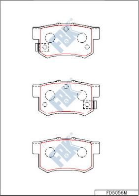 FBK FD5056M - Kit de plaquettes de frein, frein à disque cwaw.fr