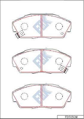 FBK FD5050M - Kit de plaquettes de frein, frein à disque cwaw.fr