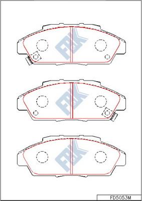 FBK FD5053M - Kit de plaquettes de frein, frein à disque cwaw.fr